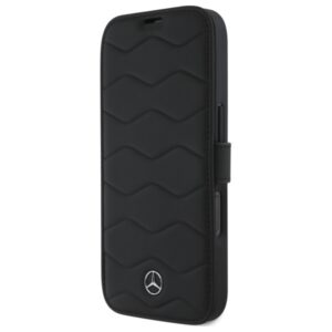 Mercedes MEBKP16X23RWRSK Apple iPhone 16 Pro Max 6.9" juodos spalvos bookdėklas MB Waves Leather - Image 2