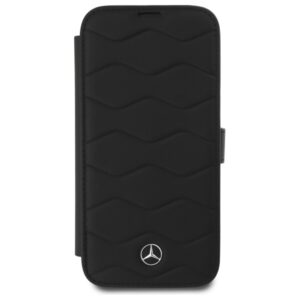 Mercedes MEBKP16X23RWRSK Apple iPhone 16 Pro Max 6.9" juodos spalvos bookdėklas MB Waves Leather - Image 3