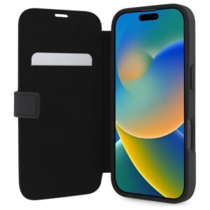 Mercedes MEBKP16X23RWRSK Apple iPhone 16 Pro Max 6.9" juodos spalvos bookdėklas MB Waves Leather - Image 5