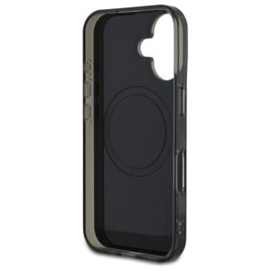 Mercedes MEHMP16S23HRSK Apple iPhone 16 6.1" juodos spalvos kietas dėklas MB Double Layer Crossed Lines MagSafe - Image 7