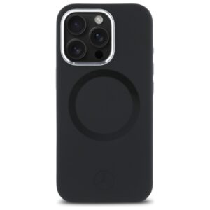 Mercedes MEHMP16L23SUTTK Apple iPhone 16 Pro 6.3" juodos spalvos kietas dėklas Silicone Tonal Logo MagSafe - Image 3