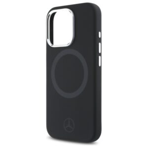 Mercedes MEHMP16L23SUTTK Apple iPhone 16 Pro 6.3" juodos spalvos kietas dėklas Silicone Tonal Logo MagSafe - Image 6