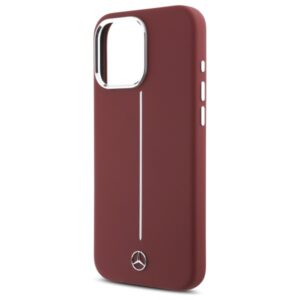 Mercedes MEHMP16X23SUMSR Apple iPhone 16 Pro Max 6.9" red kietas dėklas Silicone baltos spalvos Stripe MagSafe - Image 6