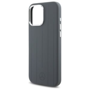 Mercedes MEHMP16X23SUVSA Apple iPhone 16 Pro Max 6.9" pilkos spalvos kietas dėklas Silicone Vertical Tonal Stripes - Image 6