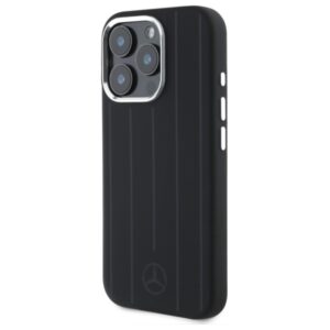 Mercedes MEHMP16X23SUVSK Apple iPhone 16 Pro Max 6.9" juodos spalvos kietas dėklas Silicone Vertical Tonal Stripes - Image 2
