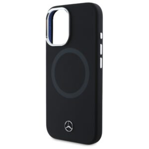 Mercedes MEHMP16S23SUTTK Apple iPhone 16 6.1" juodos spalvos kietas dėklas Silicone Tonal Logo MagSafe - Image 6