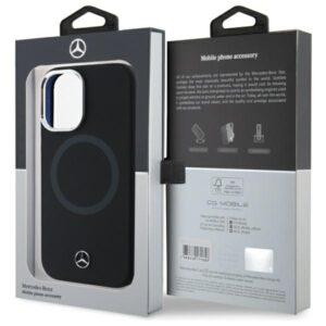 Mercedes MEHMP16S23SUTTK Apple iPhone 16 6.1" juodos spalvos kietas dėklas Silicone Tonal Logo MagSafe - Image 8