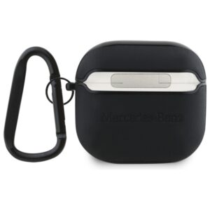 Mercedes MEA4CSLBK AirPods 4 dėklas juodos spalvos Leather Metal Logo - Image 2