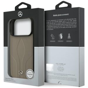 Dėklas Mercedes Leather The Move MagSafe Apple iPhone 17 Pro taupe - Image 8