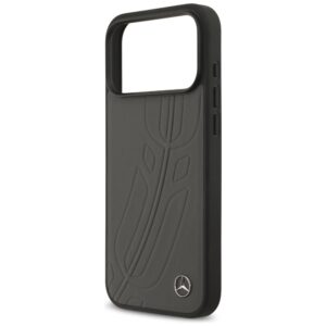 Dėklas Mercedes Leather Large Laurel Leave MagSafe Apple iPhone 17 Pro Max antracyt - Image 6