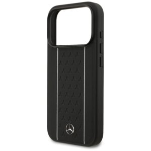 Mercedes Leather Star Pattern Stripes MagSafe dėklas Apple iPhone 17 Pro juodos spalvos - Image 6