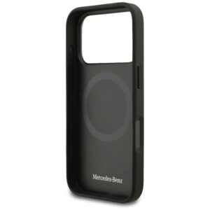 Mercedes Leather Star Pattern Stripes MagSafe dėklas Apple iPhone 17 Pro juodos spalvos - Image 7