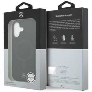 Mercedes Plain Smooth Leather MagSafe dėklas Apple iPhone 17 juodos spalvos - Image 8