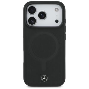 Mercedes Plain Smooth Leather MagSafe dėklas Apple iPhone 17 Pro juodos spalvos - Image 3