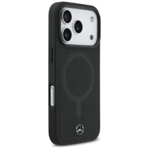 Mercedes Plain Smooth Leather MagSafe dėklas Apple iPhone 17 Pro juodos spalvos - Image 4
