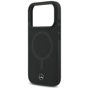 Mercedes Plain Smooth Leather MagSafe dėklas Apple iPhone 17 Pro juodos spalvos - Image 6