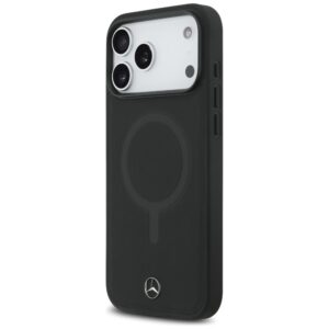 Mercedes Plain Smooth Leather MagSafe dėklas Apple iPhone 17 Pro Max juodos spalvos - Image 2