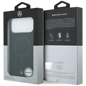 Mercedes Plain Smooth Leather MagSafe dėklas Apple iPhone 17 Pro Max juodos spalvos - Image 8
