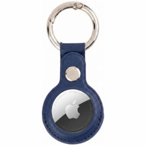 Mercury Leather AirTag case navy