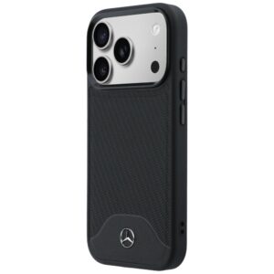 Dėklas Mercedes Leather Wood Effect and Curve MagSafe Apple iPhone 17 Pro juodos spalvos - Image 2