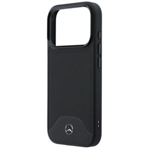 Dėklas Mercedes Leather Wood Effect and Curve MagSafe Apple iPhone 17 Pro juodos spalvos - Image 6