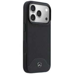 Dėklas Mercedes Leather Wood Effect and Curve MagSafe Apple iPhone 17 Pro Max czarny - Image 4