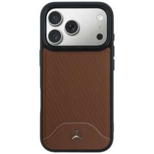 Dėklas Mercedes Leather Wood Effect and Curve MagSafe Apple iPhone 17 Pro camel - Image 3