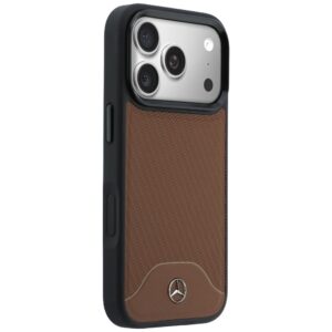 Dėklas Mercedes Leather Wood Effect and Curve MagSafe Apple iPhone 17 Pro Max camel - Image 4