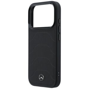 Dėklas Mercedes Leather Mesh with Bow Line MagSafe Apple iPhone 17 Pro juodos spalvos - Image 6