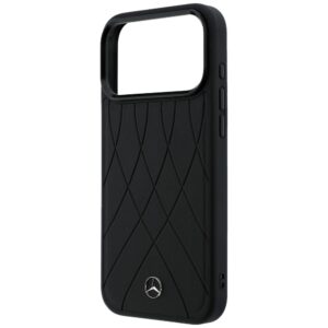Dėklas Mercedes Leather with Crossed Lines MagSafe Apple iPhone 17 Pro Max juodos spalvos - Image 6