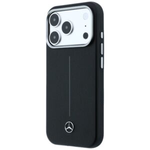 Dėklas Mercedes Leather Semi Wrap Iconic Line MagSafe Apple iPhone 17 Pro Max juodos spalvos - Image 2