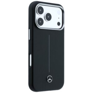 Dėklas Mercedes Leather Semi Wrap Iconic Line MagSafe Apple iPhone 17 Pro Max juodos spalvos - Image 4