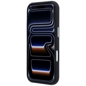 Dėklas Mercedes Leather Semi Wrap Wood Effect MagSafe Apple iPhone 17 Pro Max juodos spalvos - Image 5