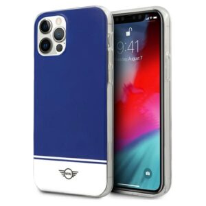 Mini MIHCP12MPCUBINA Apple iPhone 12/12 Pro6,1" navy kietas dėklas Stripe Collection - Image 1
