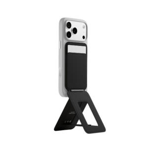 Moft Movas Snap Tripod MagSafe Magnetic Wallet and Phone Stand in misty juodos spalvos