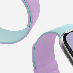 Moft Snap Duo apyrankė for Apple Watch 1-5/6/7/8/9/10/11/SE/SE 2/SE 3 (38/40/41/42 mm) navy peony/aqua - Image 3