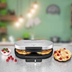 Rommelsbacher WA 1250 vaflinė 2 vafliai 1250 W Sidabras - Image 2