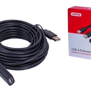 UNITEK Y-278 USB kabelis USB 2.0 10 m 2 x USB A USB A Juoda - Image 2