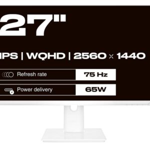 JAPANNEXT JN-IPS270WQHD75F-C65W-HSP-W kompiuterio monitorius 68,6 cm (27") 2560 x 1440 pikseliai Quad HD LED Balta - Image 2