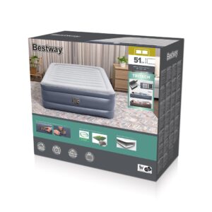Bestway 6713I / 23 pripučiamas čiužinys Dvivietis čiužinys Pilka Unisekso stiliaus