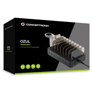 Conceptronic OZUL02B mobiliojo įrenginio kroviklis Universalus Juoda AC Vidaus - Image 3