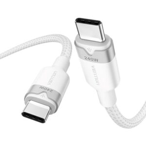 USB-C į C 2.0 Vention PD 3.1 5A 240W 2m WH kabelis - Image 2