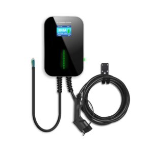 Extralink BS20-BC-22kW-APP Typ 2 32A 22kW | adowarka do samochodu elektrycznego | 3 fazy, ekran LCD, aplikacja, 6,1m 100 / 250 / 380 V Juoda