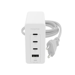 mophie 409909309 mobiliojo įrenginio kroviklis Knyginis kompiuteris, Išmanusis telefonas, Planšetinis kompiuteris Balta AC Spartusis įkrovimas Vidaus