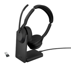 Jabra Evolve2 55 Laisvų rankų įranga Bevielis Su lankeliu Biuras / skambučių centras C tipo USB Bluetooth Juoda