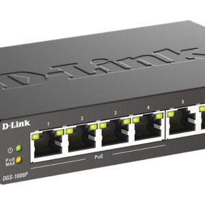 D-Link DGS-1008P/E tinklo komutatorius Ne-valdomas L2 Gigabit Ethernet (10/100/1000) Maitinimas per Eternetą (PoE) Desktopas Juoda - Image 2