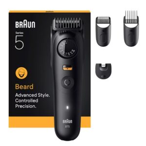 Braun BeardTrimmer 9 BT5520 barzdos kirpimo mašinėlė Baterija 40 2 cm „Wet & Dry“ Juoda