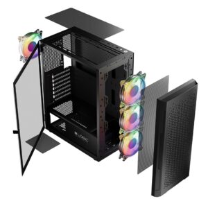 Logic ARAMIS ARGB MINIDI USB 3.0 korpusas juoda
