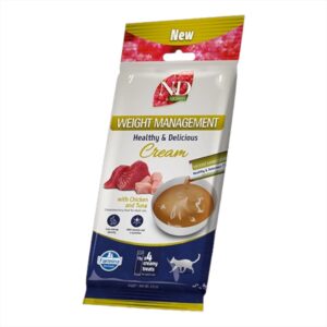 FARMINA N&D Quinoa Cat Weight Management Cream with Chicken & Tuna box – skanėstas katei – 4x15g - Image 2