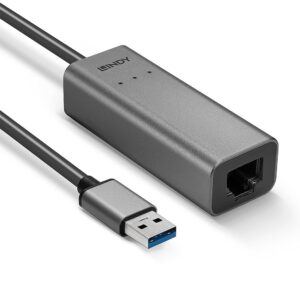 Lindy 43313 kabelių lizdinio / kištukinio jungčių tipo keitiklis USB-A RJ-45 Sidabras - Image 3